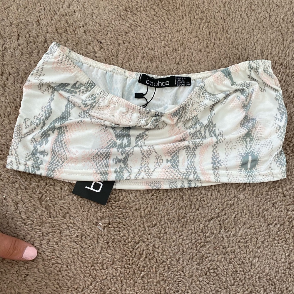 Pink snake print bandeau NEVER WORN
